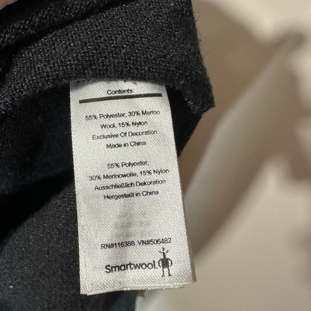 Smartwool Double Time Gray Black Colorblock Sweater Merino Wool Blend Womens‎ S - Picture 3 of 4